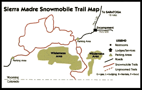 Sierra Madre Snowmobile Map